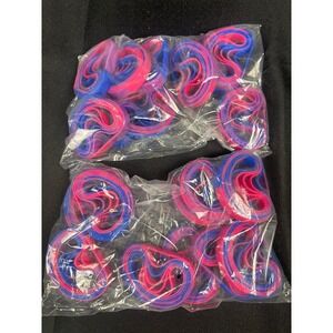 120Pcs Bisexual Pride Silicone Wristbands Pink Purple Blue Rubber Bracelets Bulk